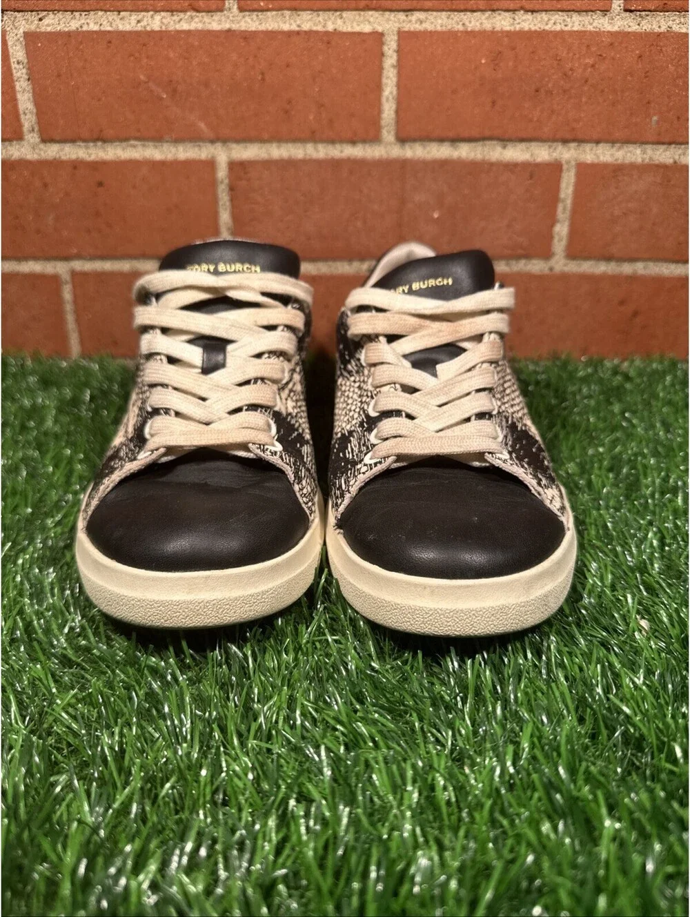Tory Burch Howell Court Printed Tumbled Leather Sneaker Size 6M 8913-F20